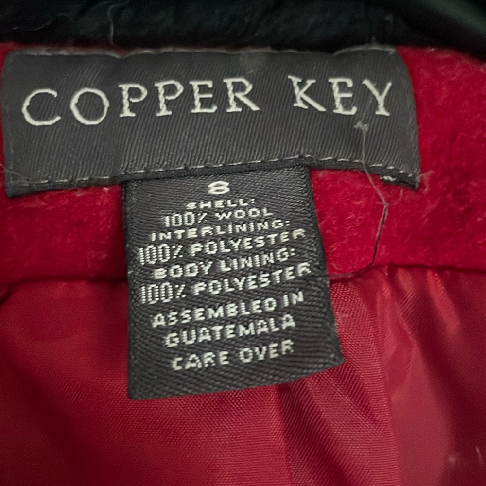 Wool Coat by Copper Key. Size 8 or XS size. Comes with a matching wool hat. - Picture 3 of 6